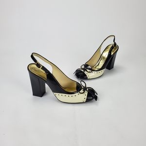Sale [Marc by Marc Jacobs] Black Cream Block Heels